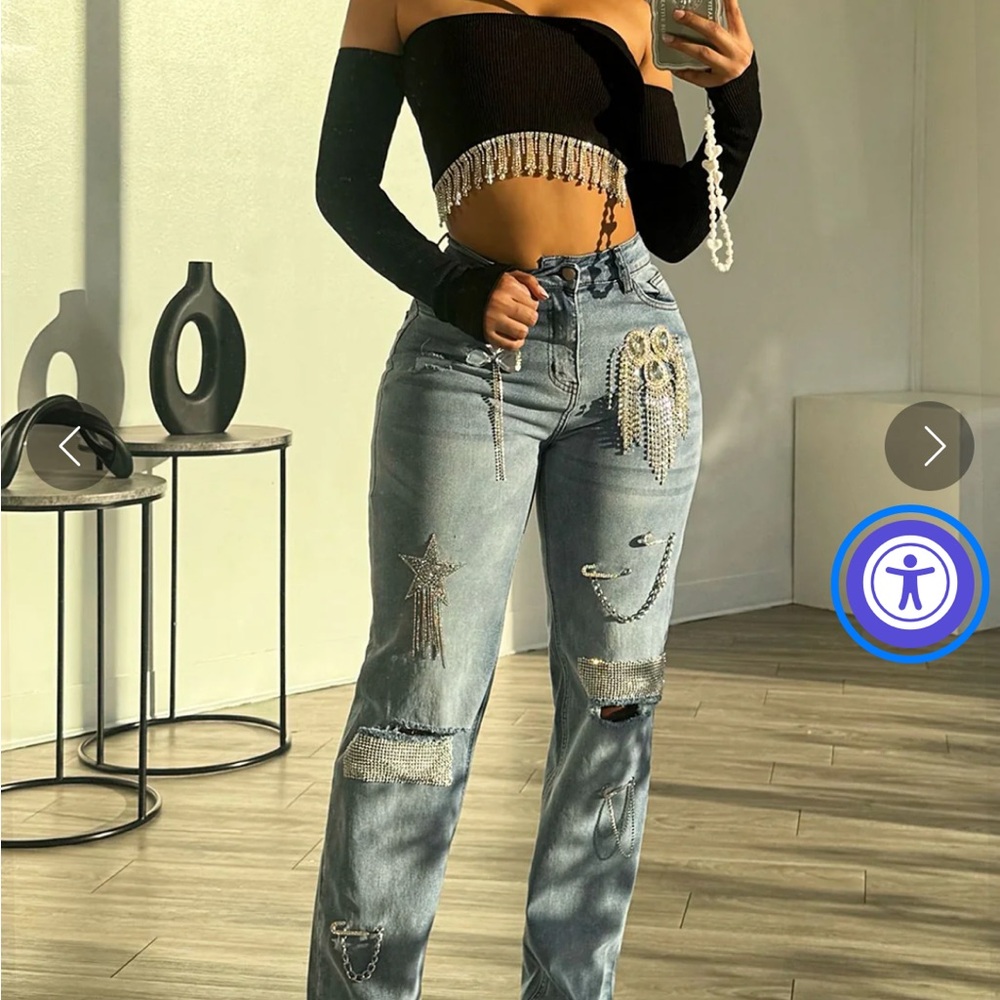 Secret Gem Rhinestone Jeans